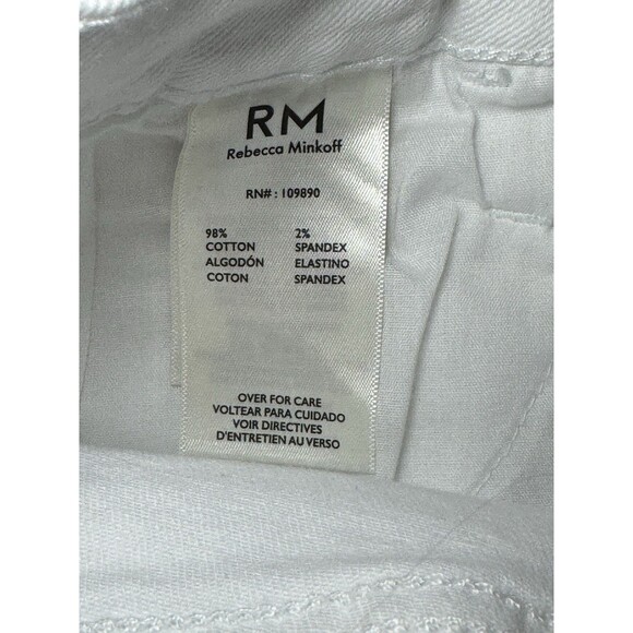 RM by Rebecca Minkoff Women's High Rise 90's Short Relaxed Fit White Size 6 - Picture 4 of 4
